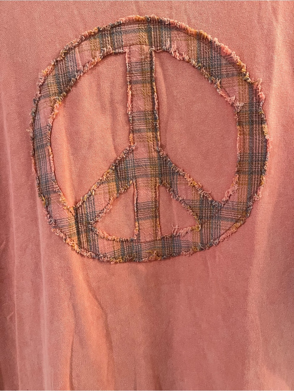 Easel Coral Peace Sign Hoodie NWT - Picture 5 of 8